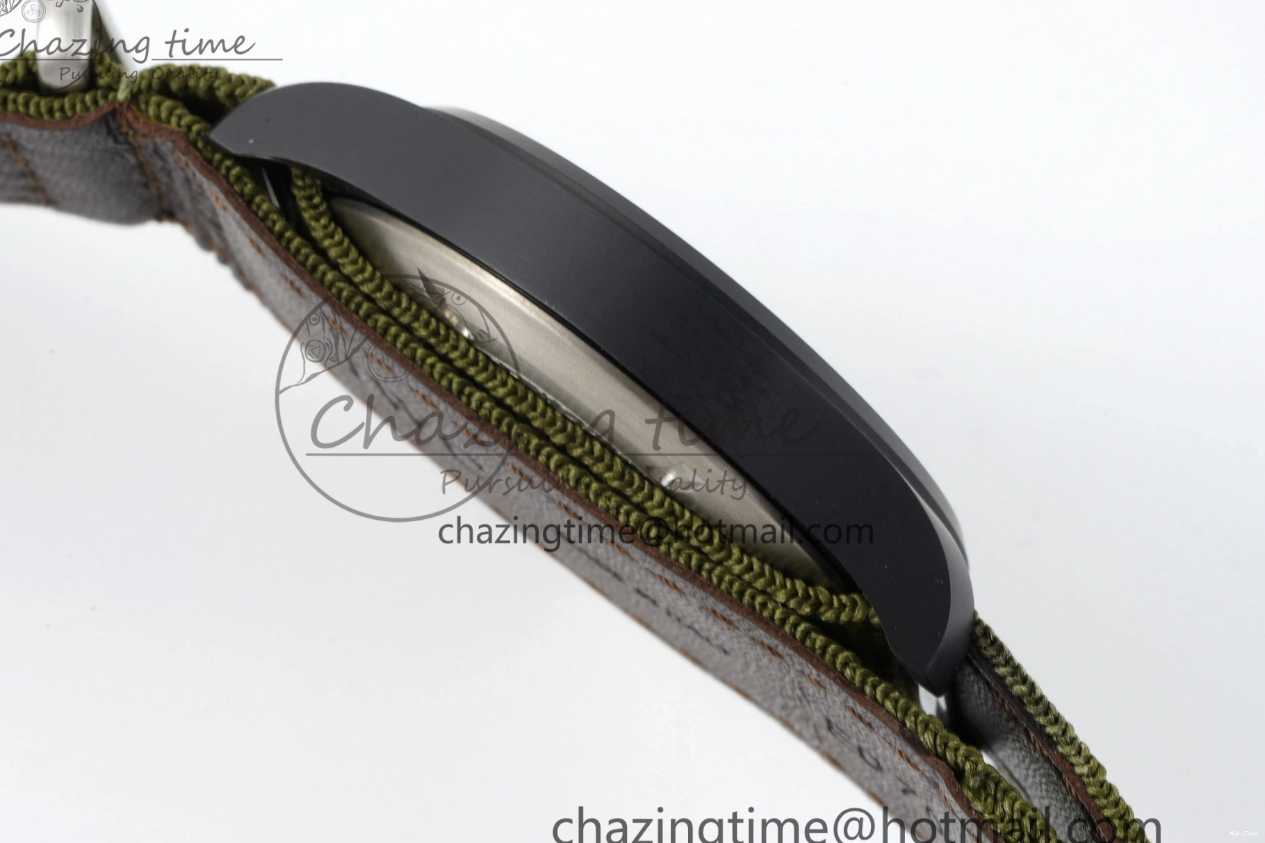 MIROTIME 0207 Top Gun Pilot Mark XVIII Limited “SFTI” M+F 1:1 Best Edition Black Dial on Green Nylon Strap A WaterResistant 7064